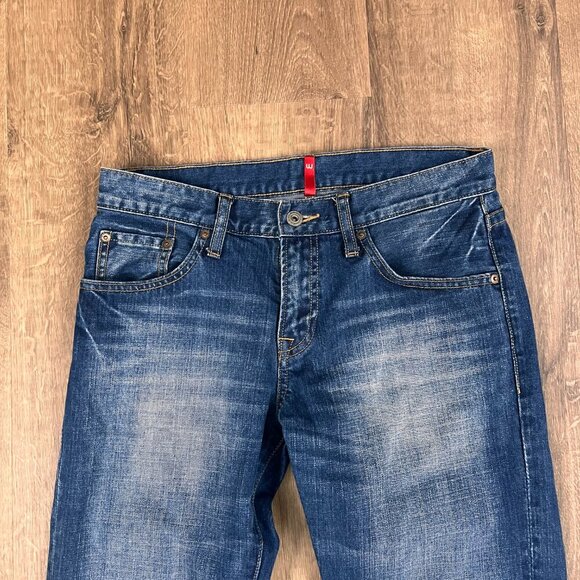Uniqlo Straight Relaxed Denim Jeans Sz 26 - Picture 2 of 11